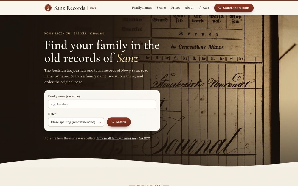 Sanz Records website