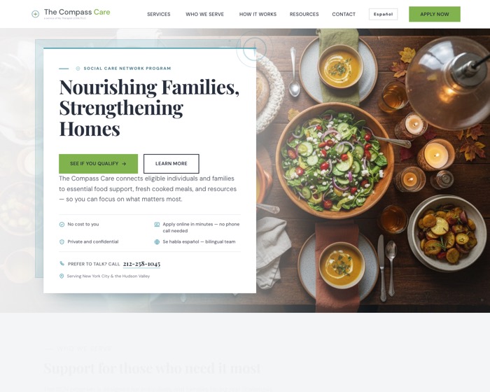 The Compass Care website