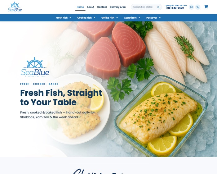 Sea Blue Fish website