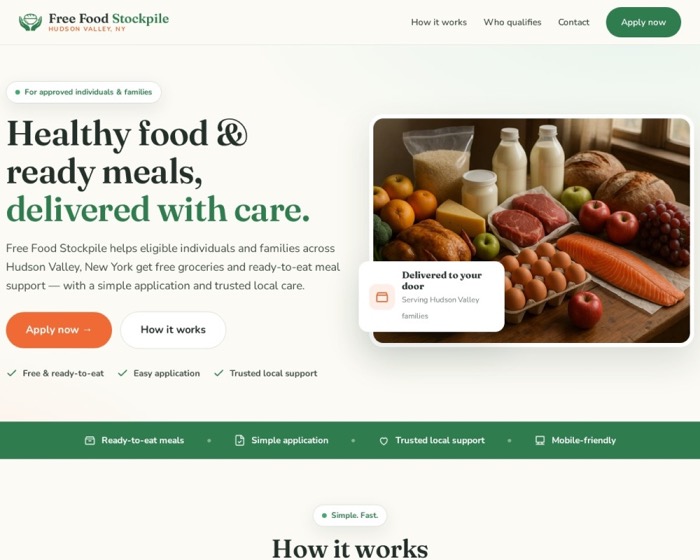 Free Food Stockpile website