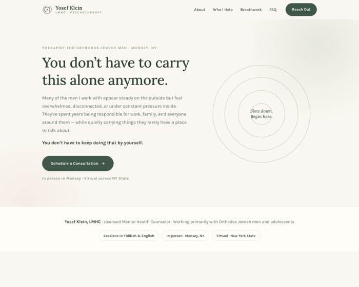 Yosef Klein, LMHC website